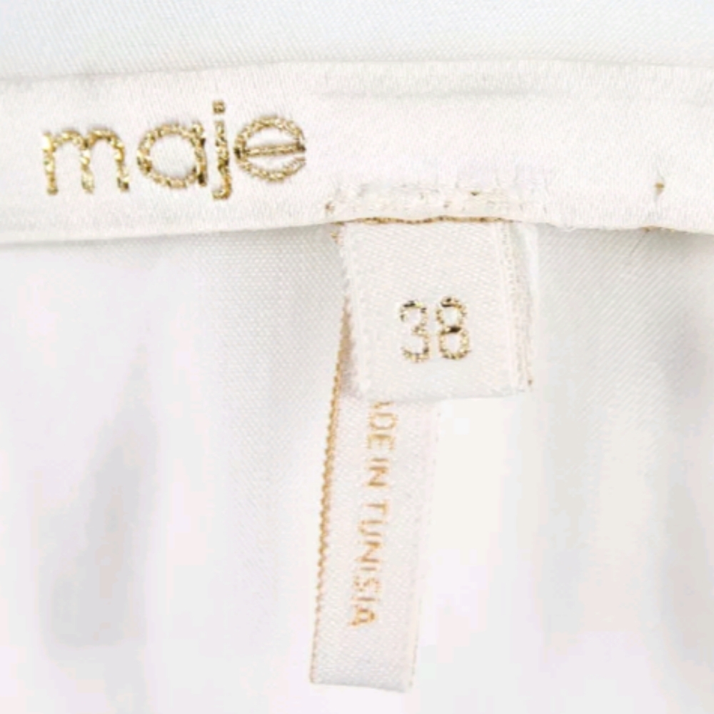 MAJE LAURELINE METALLIC COLORBLOCK DRESS 38/M - Picture 5 of 8
